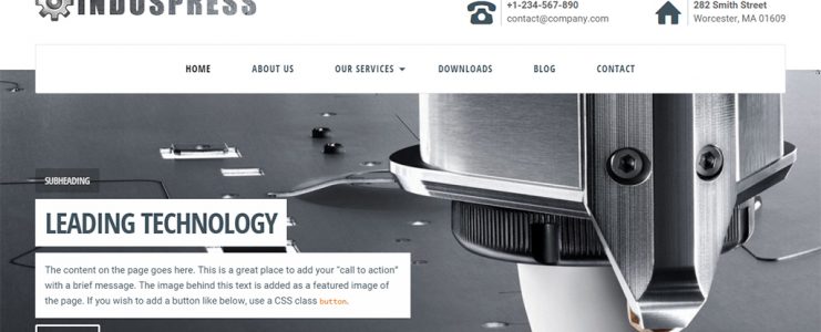 induspress wordpress business theme